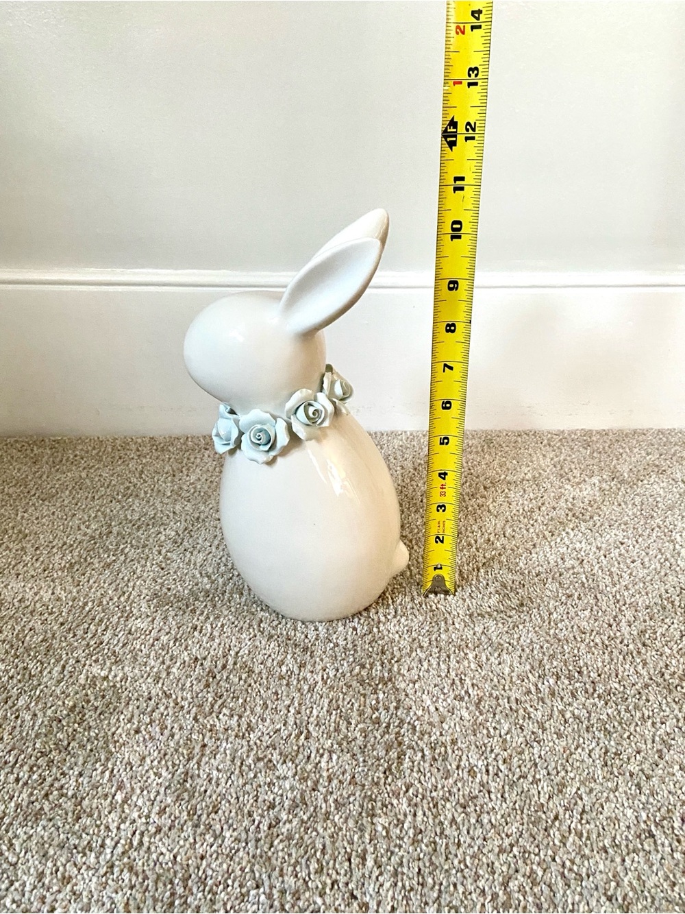 NWT Cupcakes and Cashmere Easter Bunny Figurine with Rose Collar Blue - Picture 15 of 15